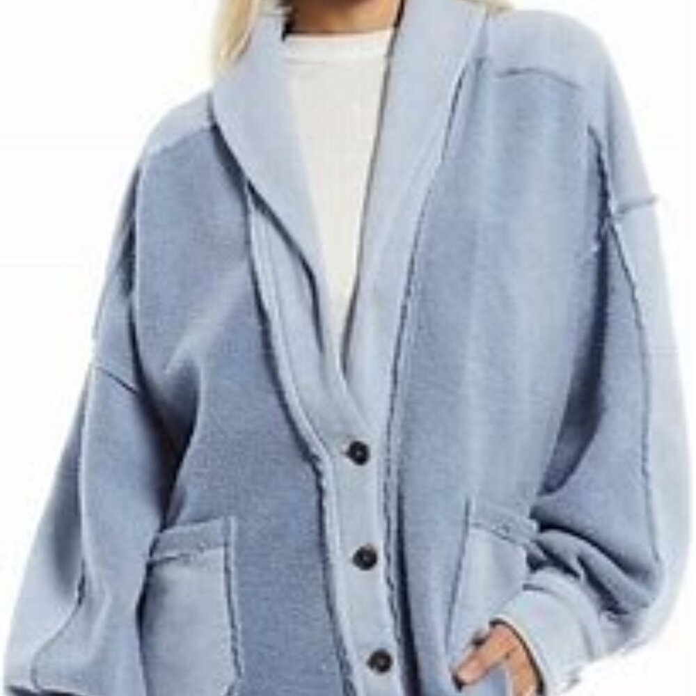 Free People Jordan Jacket in Larkspur Blue Size Medium